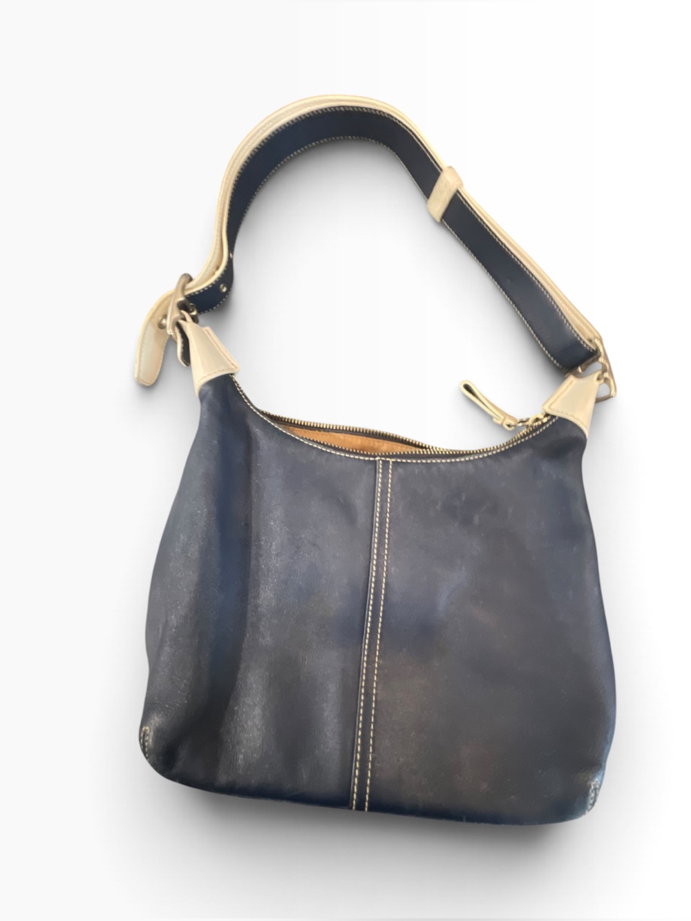 Vintage Coach 9566 Legacy Navy Leather Hobo Shoulder Crossbody Bag Y2K